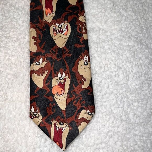 2 Vintage Looney Tunes Tasmanian Devil Ties Taz - Picture 10 of 13